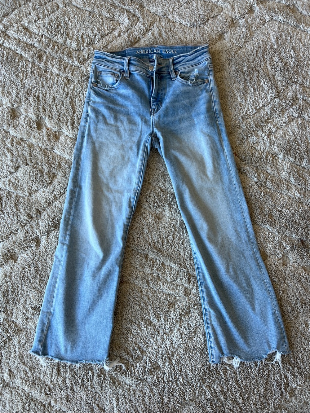 American Eagle Outfitters Light Wash Flared Jeans
